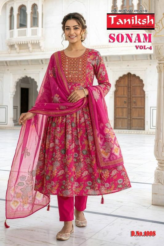 Taniksh sonam vol 4 anarkali style kurtis wholesale outlets